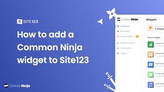 How to add a Common Ninja Widget to Site123