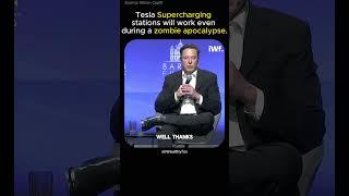 Even a zombie apocalypse won't stop Tesla Superchargers. #shortsfeed #usa