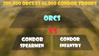 200,000 Orcs vs 46,000 Gondor Spearmen & Infantry | Ultimate Epic Battle Simulator 2