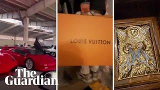 Cars, art and Louis Vuitton: what people found at Assad's presidential palace