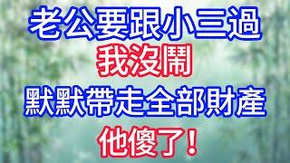 老公要跟小三過，我沒鬧，默默帶走全部財產，他傻了！