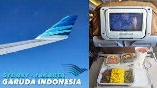 Fly Garuda Indonesia A330 Economy Class from Sydney to Jakarta