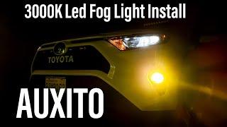 AUXITO 3000K Golden Yellow Led Fog Light INSTALL on 2019 - 2021 Toyota RAV4