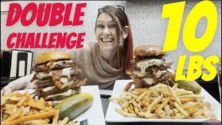 10 pound double burger challenge! Molly Schuyler eats ~ mom versus food ~RE UPLOAD