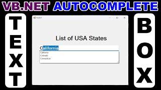 VB.NET - HOW TO CREATE AUTOCOMPLETE TEXTBOX