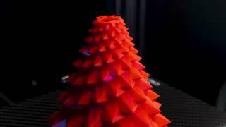 Red Fibonacci Spiral Tree 3D Print Timelapse | VORT3X