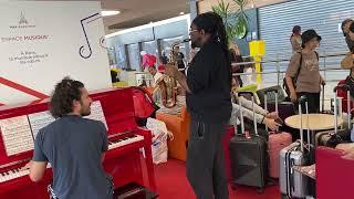 Emmet Cohen w/ Patrick Bartley at Charles De Gaulle Airport