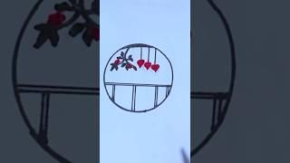 "How to Draw a Beautiful Circle Scenery | Easy Art Tutorial | Drawing with Tasnia"