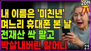 내 이름은 '미친년' 며느리 휴대폰 본 날 전재산 싹 팔고 박살내버린 할머니ㅣ노후사연ㅣ노후지혜ㅣ노년의 삶ㅣ부모자식갈등ㅣ오디오북
