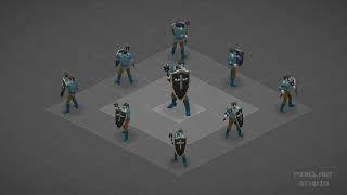 Knight mace grade 1 -  Isometric PixelArt 2D