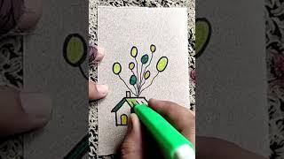 flying house on the clouds | easy drawing ideas #dreamhouse