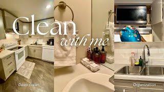 CLEAN WITH ME| DEEP CLEANING & ORGANIZING MY APARTMENT | Home reset 2024