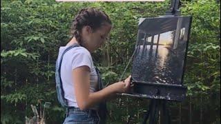 the reference vs the painting!
