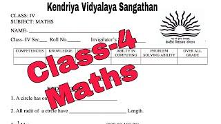 KV Question Paper/ Class-4 MATHS PT-2 / Kendriya Vidyalaya Question Paper Explained