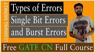 Types of Errors Single Bit Errors and Burst Errors || Lesson 8 | Computer Networks | Learning Monkey