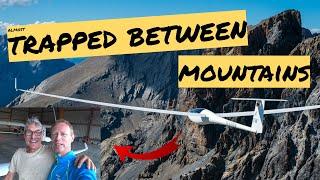 Glider pilot trapped between mountains!