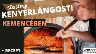 Pizza vagy kenyérlángos készítése kemencében