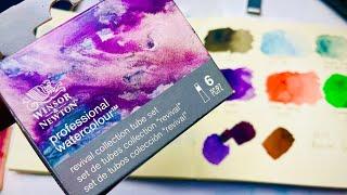 NEW Winsor & Newton Revival Set Swatching - are they worth it?  Mini art haul