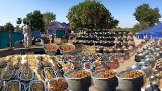 Traditional Marriage Ceremony In Desert Village Of Pakistan | Big Cooking for 3000 Peoples