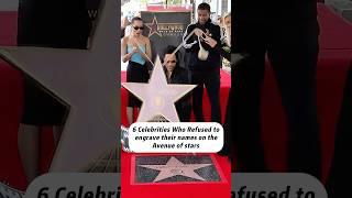 6 celebrities who refused to engrave their names on the avenue of stars #hollywoodstar #celebrity