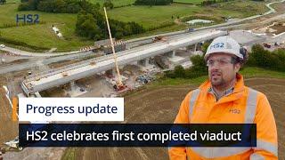 HS2 celebrates first completed viaduct