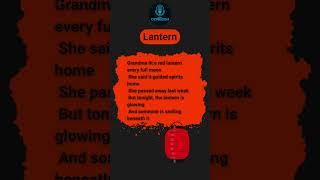 The lantern glows after she dies. Who did it call?
