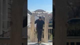 The classic open arch! Follow for more backdrop inspos! #woodworking #backdrops #diy #openarch