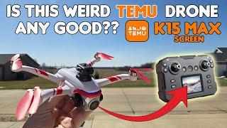 Is this WEIRD looking TEMU Drone with FPV Screen Any Good?? |  K15 MAX SCREEN