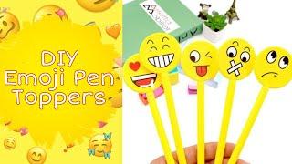 DIY Emoji Pencil Topper | Emoji Pen | Paper Crafts | Back to School Crafts