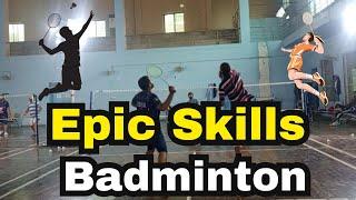 Epic Skills Badminton I How to jump higher - Footwere secret I badminton trick shots | #badmintian