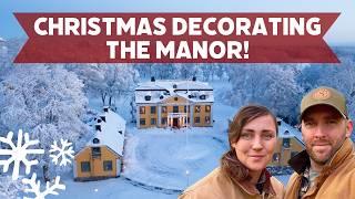 Scandinavian Manor Christmas: Decorating for a Winter Wonderland!