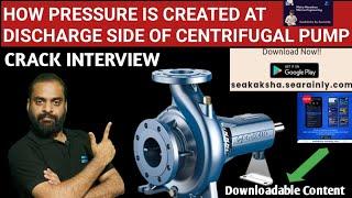 How Pressure is created at the Discharge Side of Pump - Interview Question in IMS GOA