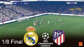 Real Madrid vs Atletico Madrid | 1/8 Final UEFA Champions League | Full Match | PES 21 Gameplay