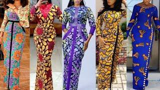 New Ankara Straight Long Gown Styles: Unique & Elegant Long Dress Design for Ladies /African Fashion