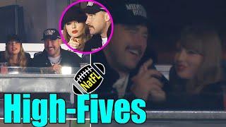 Travis Kelce sweetly High Fives & Holds Taylor Swift's hand on date last night