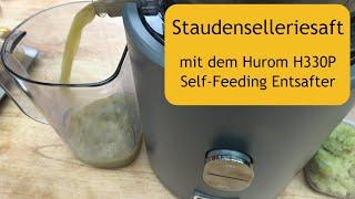 Staudensellerie entsaften mit dem Hurom H330P Slow Juicer