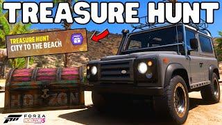 Forza Horizon 5-How to complete Treasure hunt CITY TO THE BEACH-Winter Treasure hunt Series 37