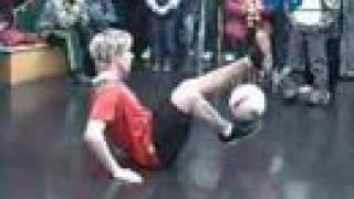 Football freestyle world champion John Farnworth