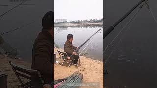 Use A Long Pole Rod To Fish In A River !