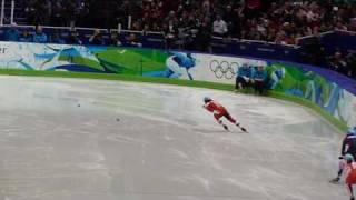 Charles Hamelin sets an Olympic record