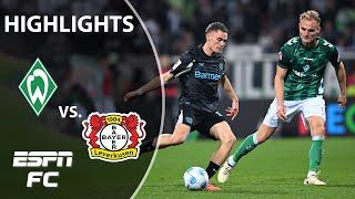 DRAW  Werder Bremen vs. Bayer Leverkusen | Bundesliga Highlights | ESPN FC