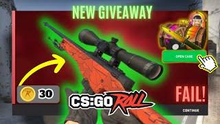 CAN I TURN 30 COINS INTO AN AWP BOOM?! (csgoroll)