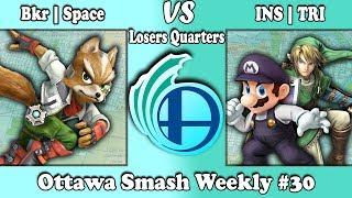 Ottawa Smash Weekly #30 Bkr | Space (Fox) vs INS | TRI (Link, Mario) Losers Quarters