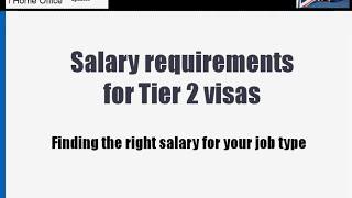 Salary requirements for Tier 2 Visas explained - the codes of practice