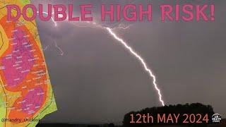 Double high-risk UK severe thunderstorm chase May 12, 2024,