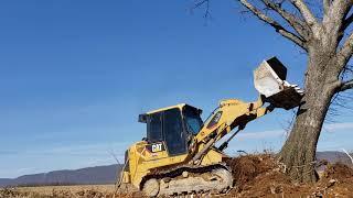 Fence row tree removal  953 d track loader