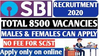 SBI Recruitment 2020 | 8500 SBI posts | apprentice vacancies in SBI | latest job updates Telugu 2020