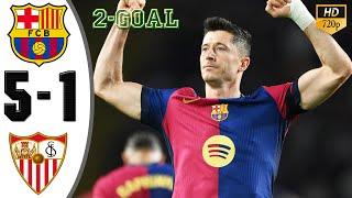 Barcelona vs Sevilla 5-1 Highlights & All Goals 2024 HD