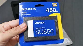 480GB ADATA SU650 2.5" SATA SSD - unboxing and test