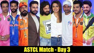 Riteish Deshmukh, Abhishek Bachchan, Harbhajan Singh, Karan Wahi & More At ASTCL Match Day 3